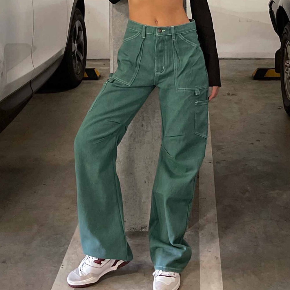 Princess Polly Miami Vice Pants (Jeans) Green
